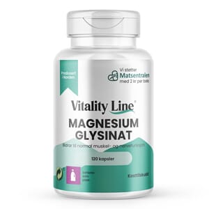 Vitality Line Magnesium Glysinat 350 mg 120 kapsler