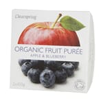 Clearspring økologisk fruktpuré eple & blåbær 2 x 100 g