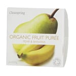Clearspring økologisk fruktpuré pære & banan 2 x 100 g