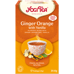 Yogi Tea ginger, orange with vanilla 17 poser