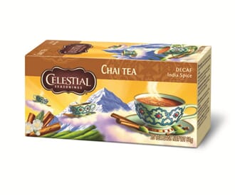 Celestial chai decaf india spice te 20 poser