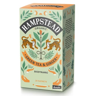 Hampstead Tea økologisk green tea ginger tea 20 poser