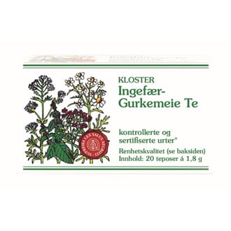 Kloster ingefær & gurkemeie te 20 poser