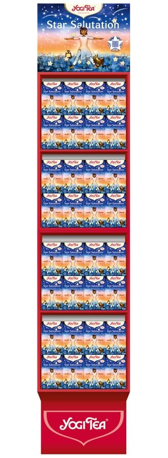 Yogi tea Star Salutation display