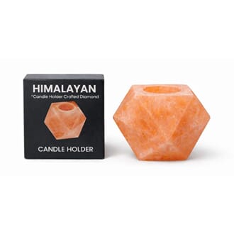 Goodlife himalayan salt candle holder crafted diamond