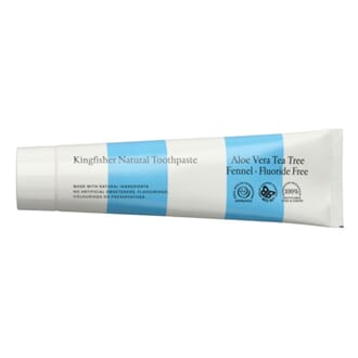 Kingfisher aloe vera, tea tree & fennikel uten fluor 100 ml