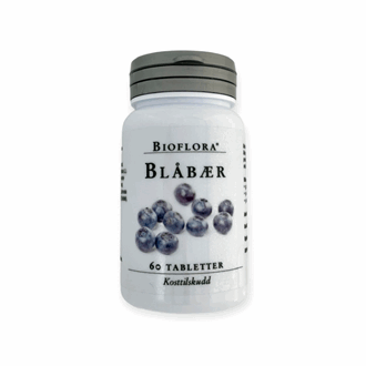 Bioflora blåbær 60 tabletter