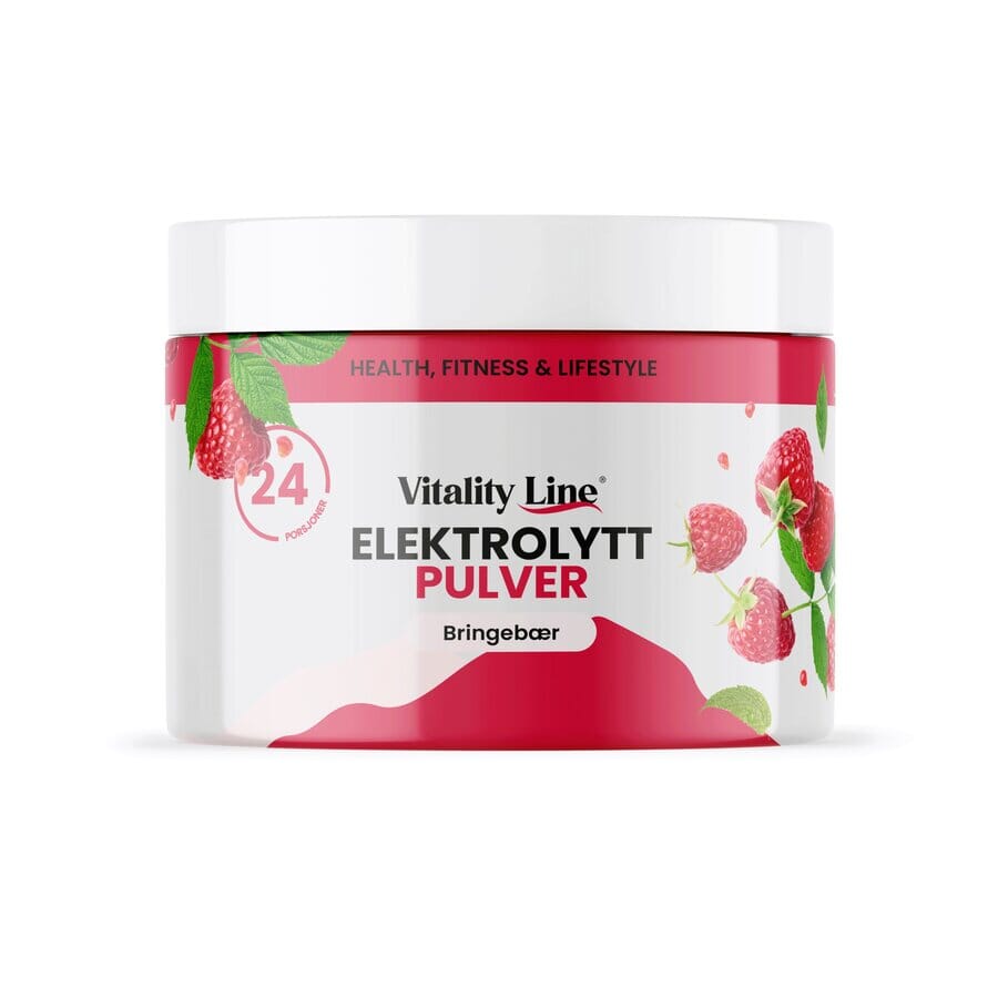 Vitality Line Elektrolyttpulver Bringebær 120gr - Goodlife Norge AS