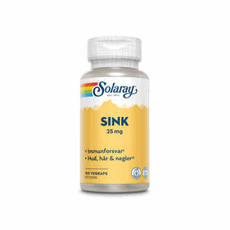 Solaray sink 25 mg 100 kapsler