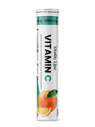 Vitality Line C 1000 brusetablett appelsin 20 stk