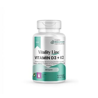 Vitality Line D3 & K2 120 kapsler