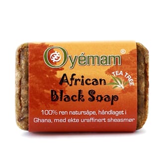 Oyemam african black soap med sheasmør & tea tree