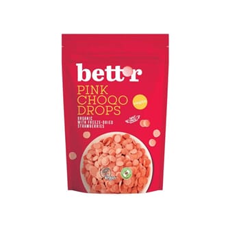 Bett'r rosa sjokoladeknapper med jordbær 200 g