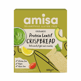 Amisa Protein Linseknekkebrø Øko 100gr