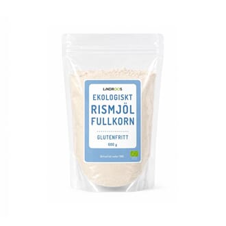 Lindroos økologisk rismel fullkorn 600 g