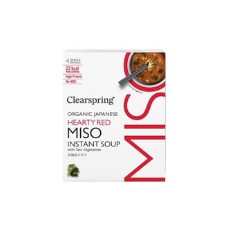 ClearSpring organisk rød misosuppe med sjøgrønt 4 x 8 g