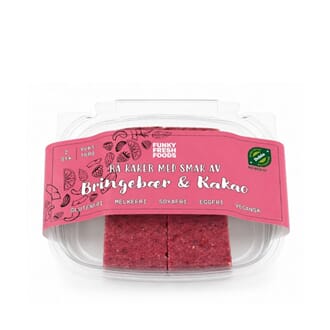 Funky Fresh råkake bringebær & kakao 160 g