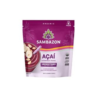 Sambazon Acaipure usøtet frys 4 x 100 g økologisk