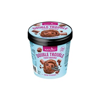 Naturli double trouble fudgy brownie is 150 ml