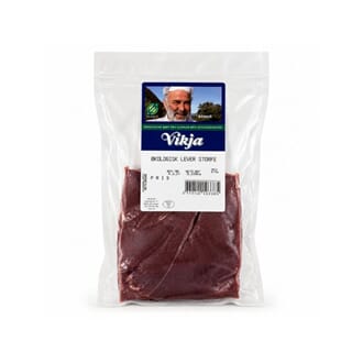 Vikja økologisk lever storfe ca. 400g (pris per kg)