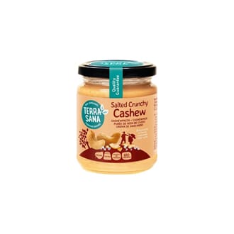 TerraSana saltet crunchy cashewnøttsmør 250 g