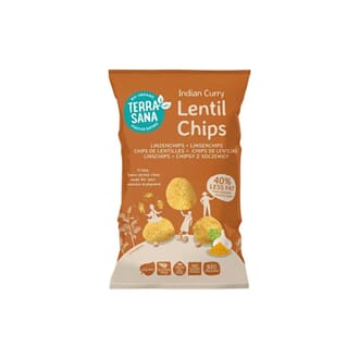 TerraSana lentil chips indian curry 75 g