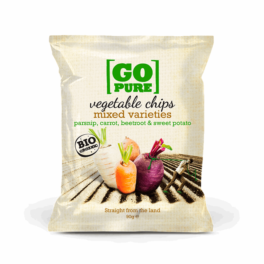 Go pure Grønnsak chips 90 gr - Goodlife Norge AS