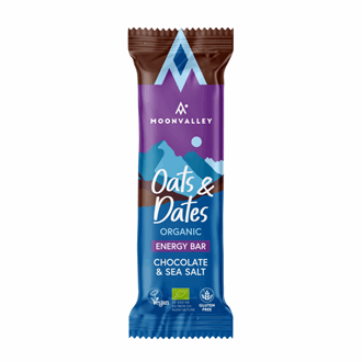 Moonvalley oats & dates energy bar chocolate & sea salt 50 g