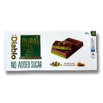 Diablo Dubai sjokolade uten tilsatt sukker 200 gr