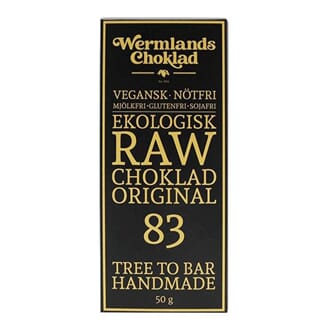 Wermlands Raw sjokolade original 83% 50 g