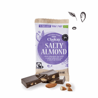 Chokay Mørk Sjokolade Mandler & Havsalt Øko 70gr