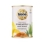 Biona mini ananasringer i ananasjuice 400 g