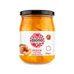 Biona peach halves in rice syrup 550 g