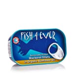Fish 4 ever mackerel fillet in organic sunflower oil 120 g