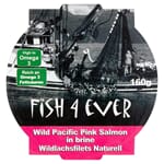 Fish 4 ever wild pacific pink salmon in brine 160 g
