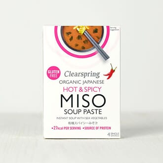 Clearspring hot & spicy instant misosuppe 4 x 15 g
