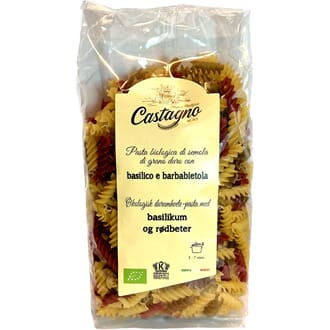 Castagno durum pastaskruer basilikum & rødbeter 500 g