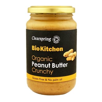 Clearspring økologisk peanøttsmør crunchy med salt 350 g