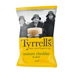 Tyrrells mature cheddar & chive chips 150 gr