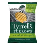 Tyrrells furrows sea salt & vinegar chips 150 gr