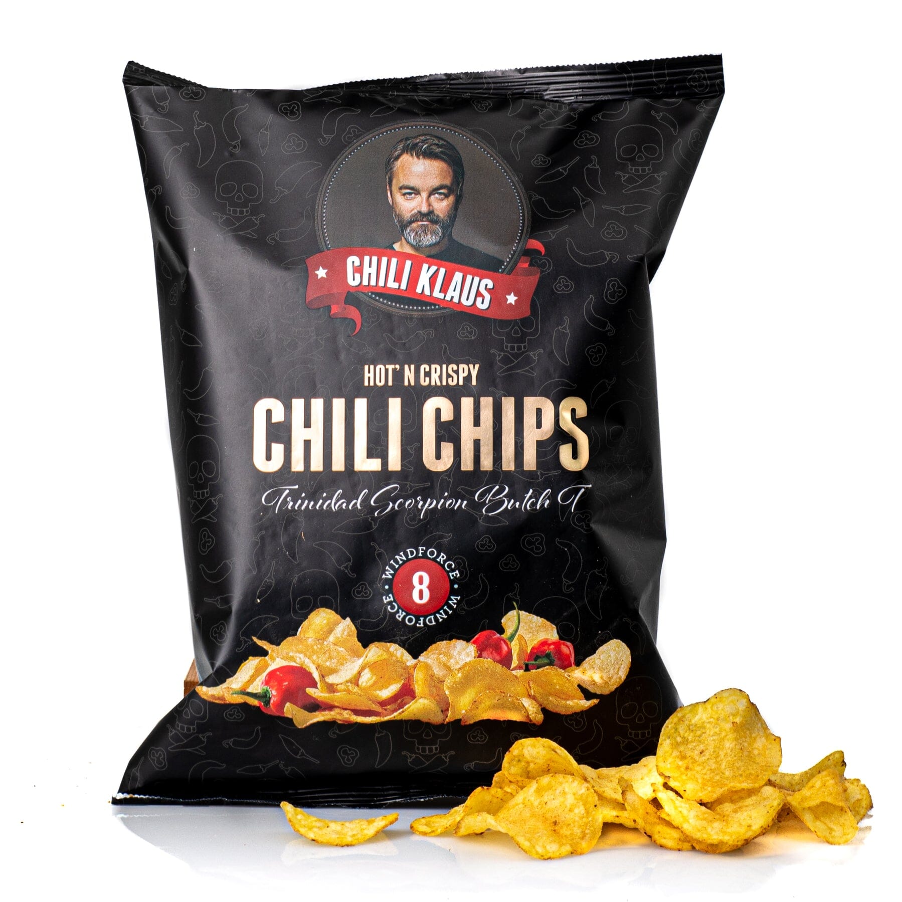 Chili Klaus chips vindstyrke 8 150 g Goodlife AS