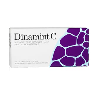 Dinamint vitamin C med sink 30 sugetabletter