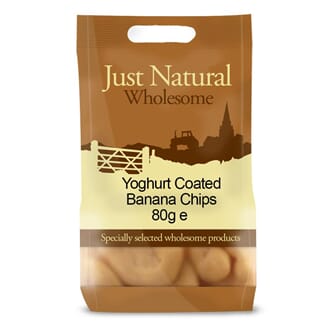 Just Natural yogurt coated banan chips 80 g