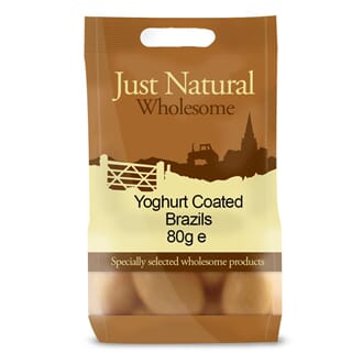 Just Natural yogurt coated brazils 80 g
