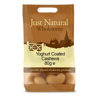 Just Natural yogurt coated cashew nuts 80 g