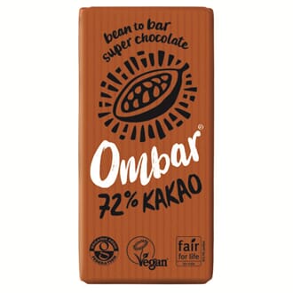 Ombar økologisk mørk sjokolade 72% 35 g