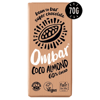Ombar økologisk sjokolade med mandler 70 g