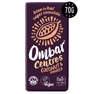 Ombar økologisk sjokolade med kokos- & vaniljefyll 70 g
