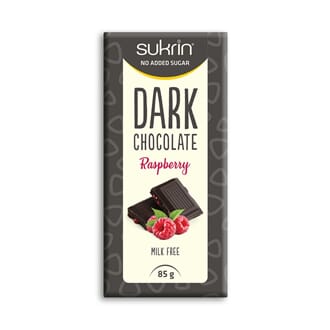 Sukrin mørk sjokolade bringebær 85 g