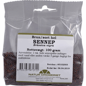 Natur drogeriet brun hel sennep 100 g